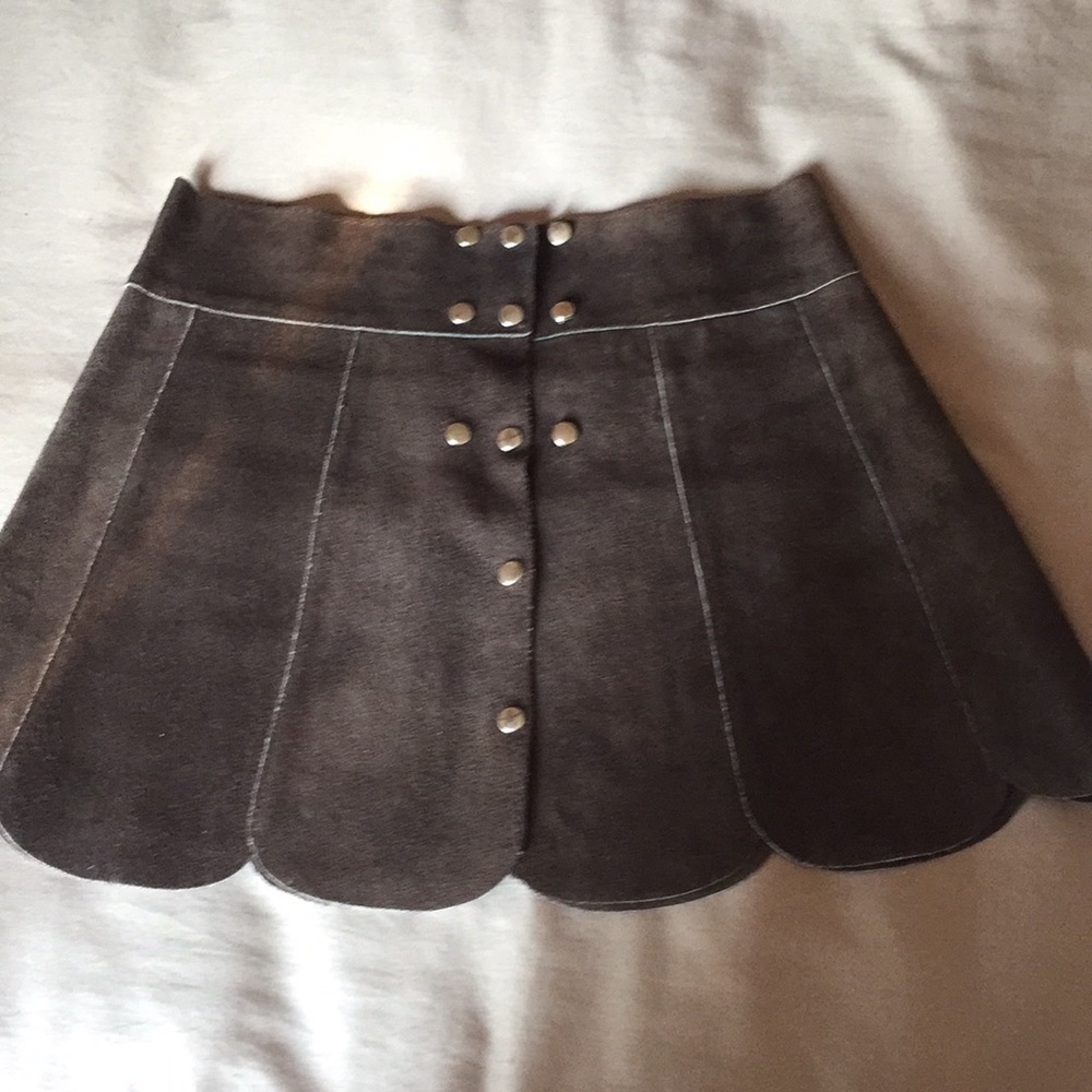 Vintage suede miniskirt